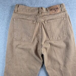 Gap Blue Jeans Women 29 Tan Camel Vintage High Waisted Straight Leg Cotton Pants